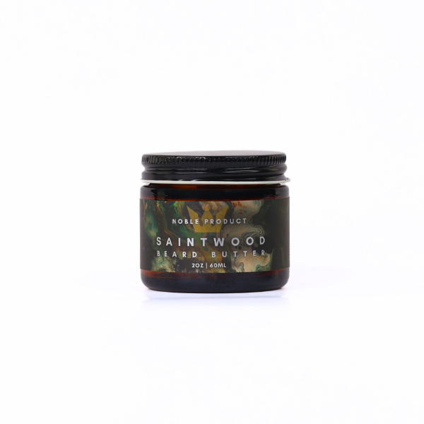 Saintwood Beard Butter jar—guaiac wood, frankincense, Virginian cedar & musk scent (2 oz)