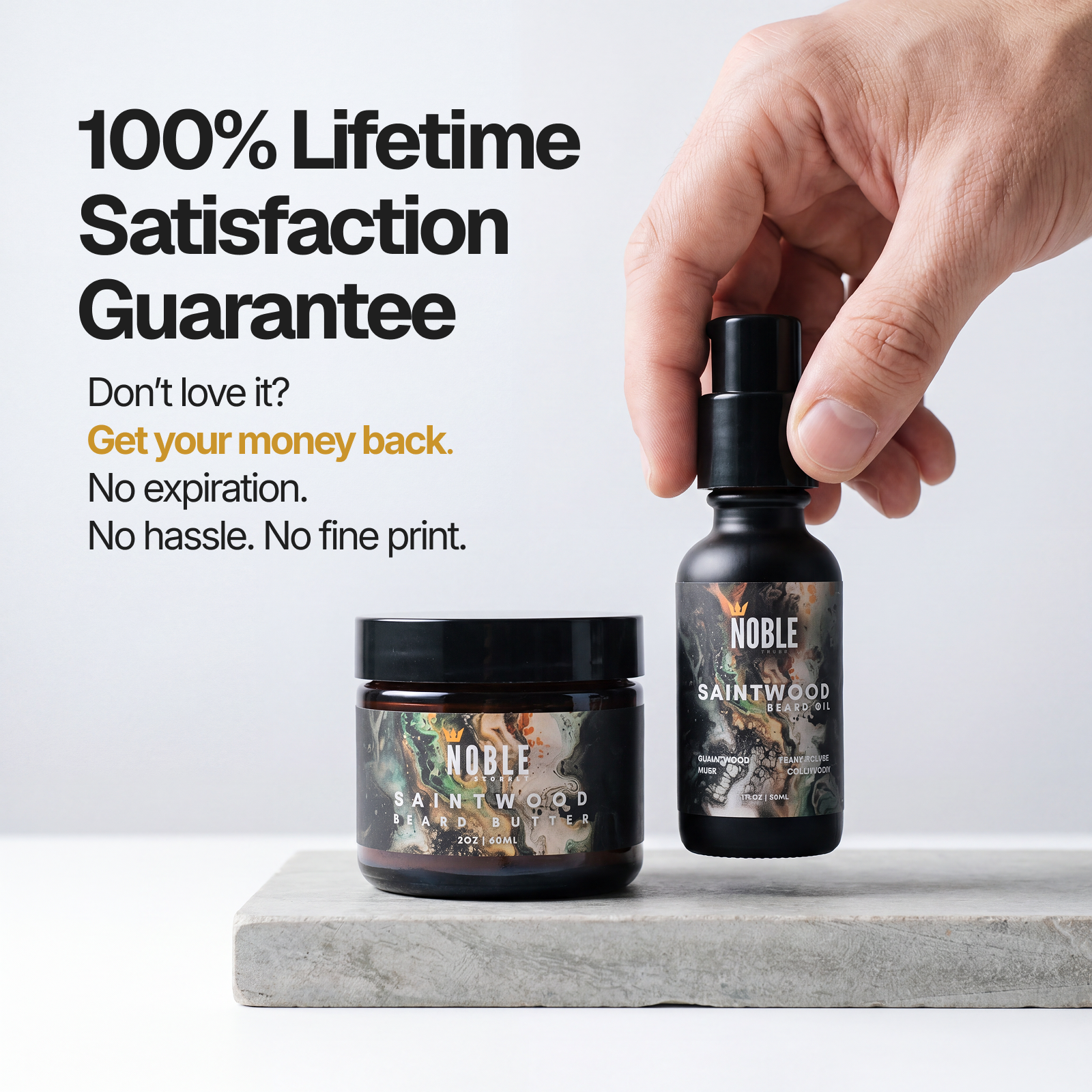 SAINTWOOD BEARD CARE COMBO | Conditioning | Sandalwood & Amber | Butter & Oil Set