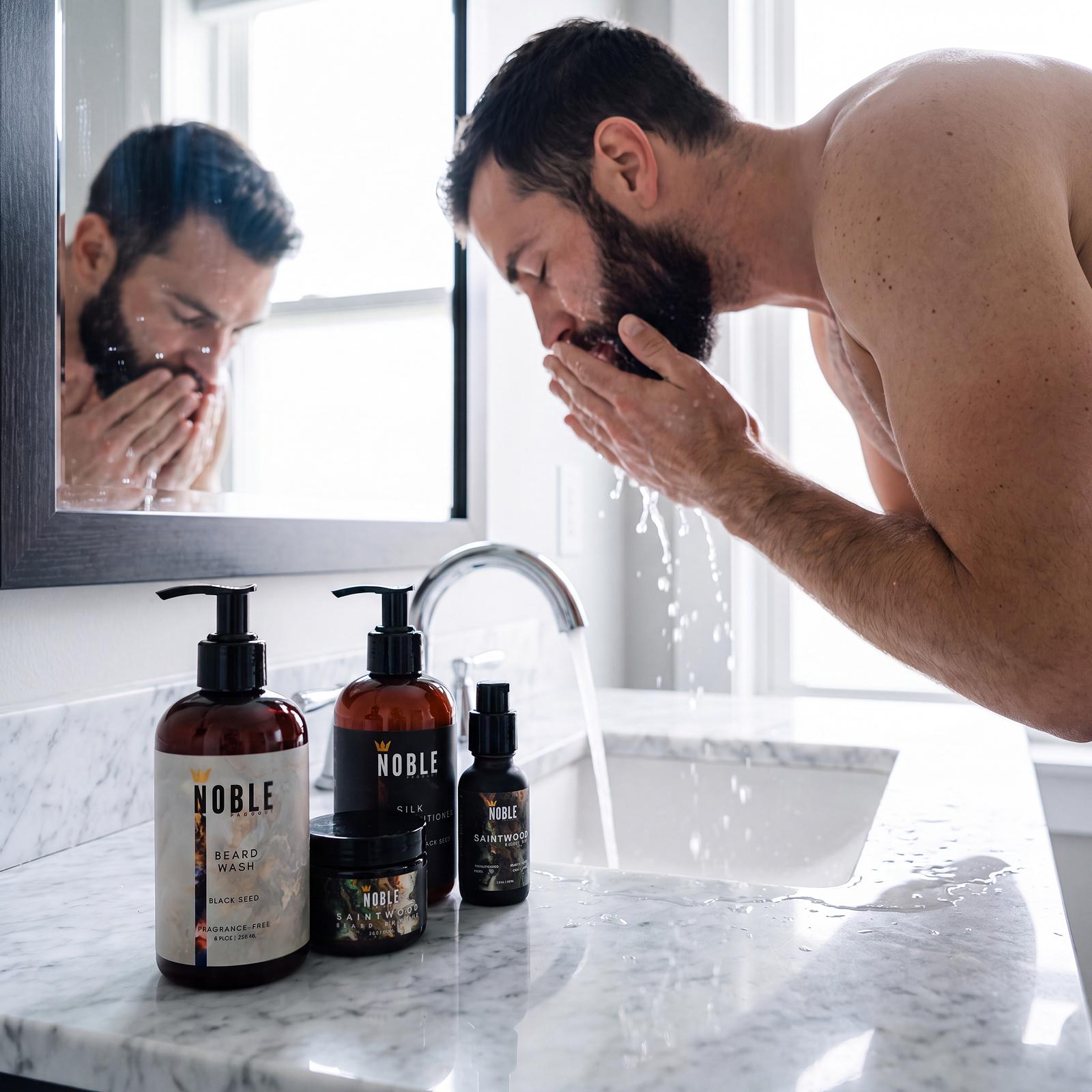 SAINTWOOD BEARD CARE SYSTEM | Limited | Guaiac Wood & Frankincense | 4-Piece Set