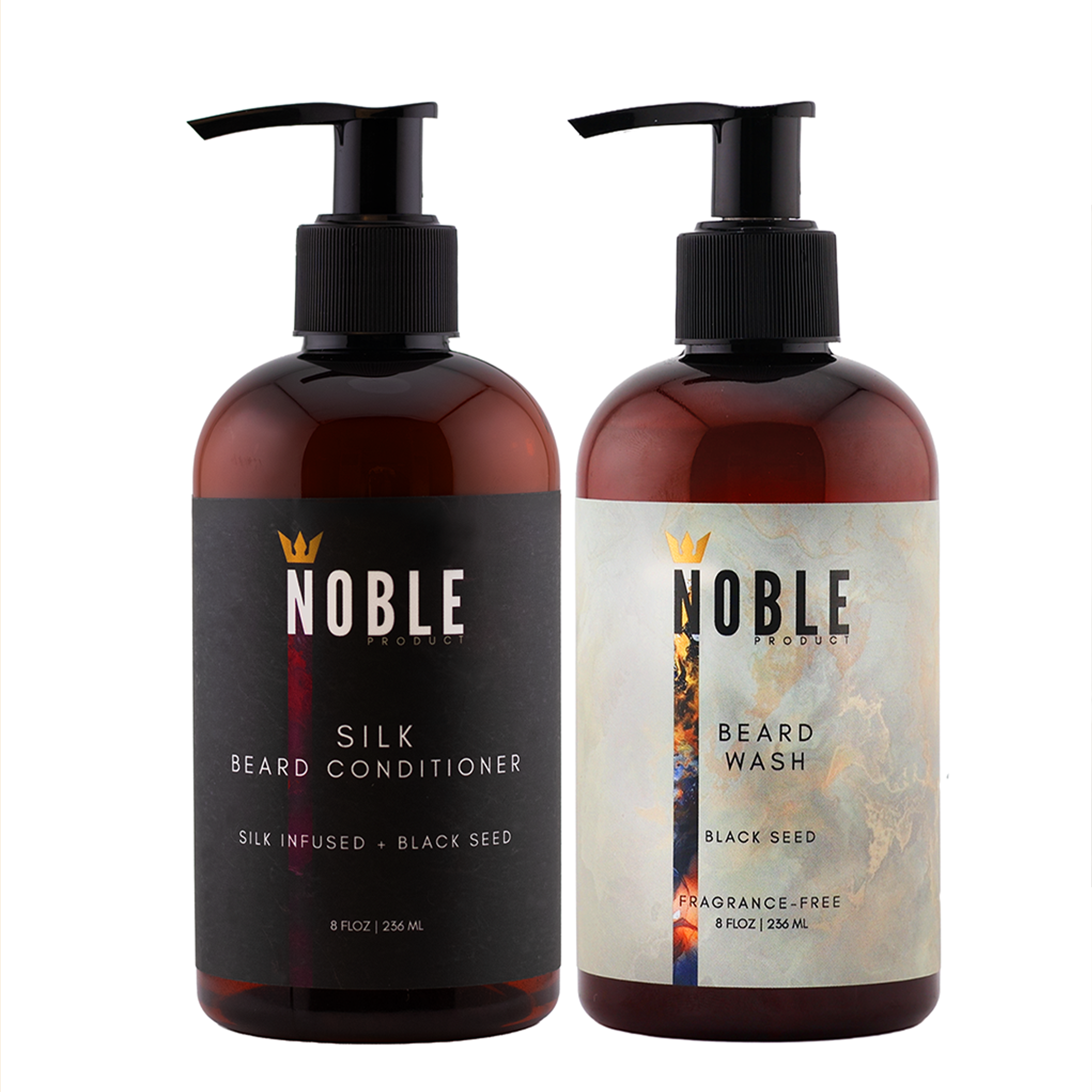Fragrance-Free Honey Infused Beard Wash & Silk Infused Beard Conditioner Set – Daily Skin-First Routine for Clean, Soft Beards