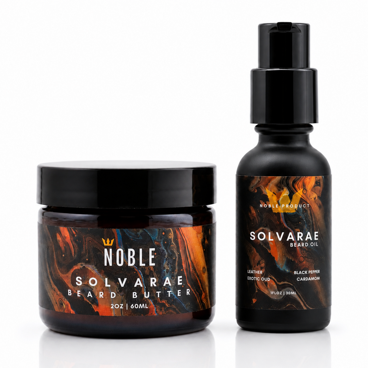 Solvarae Beard Butter and Beard Oil conditioning set | Noble Product Co.