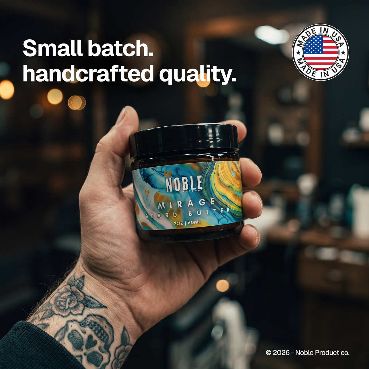 Mirage Beard Butter formula and care information | Noble Product Co.