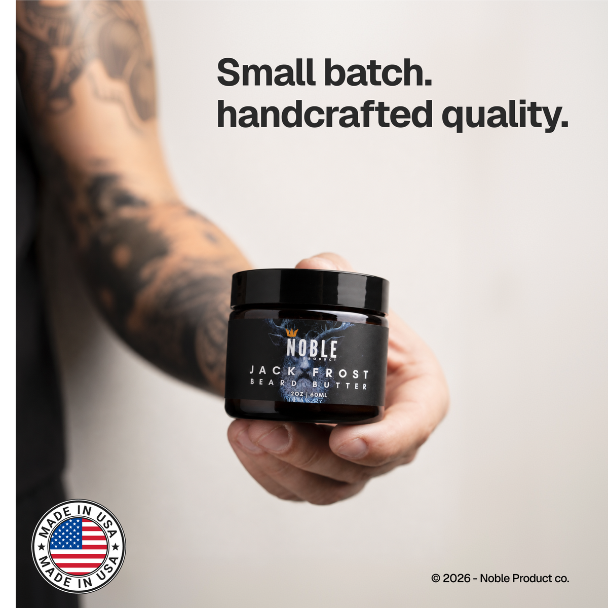 Jack Frost Beard Butter product information image | Noble Product Co.