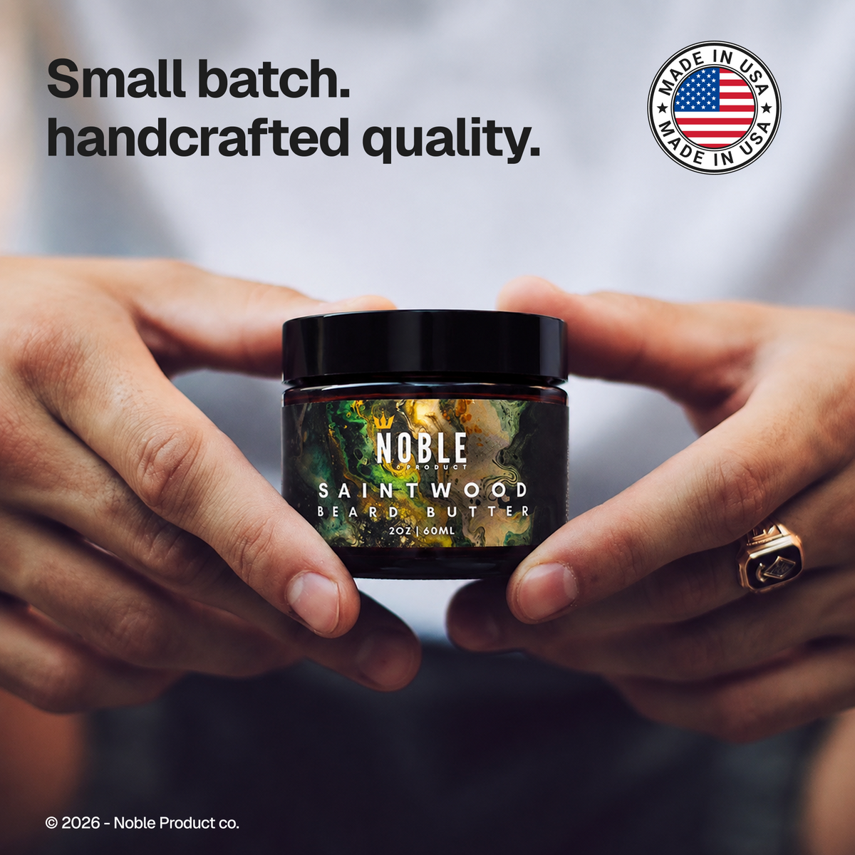 Saintwood Beard Butter product information image | Noble Product Co.