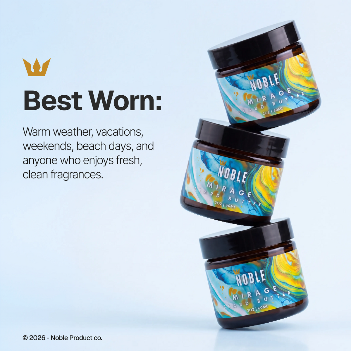 Mirage Beard Butter product information image | Noble Product Co.