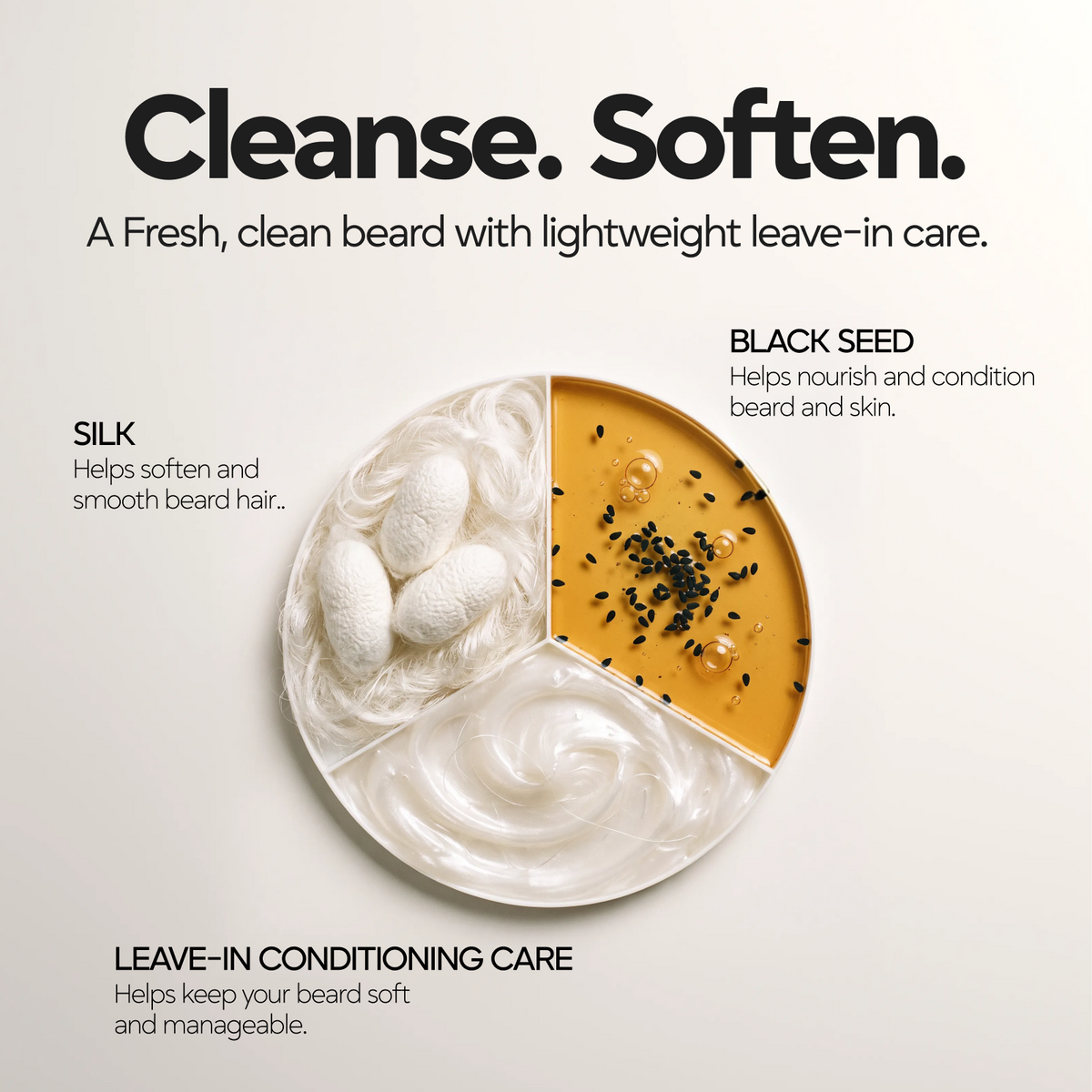 Fragrance-Free Beard Wash & Leave-In Conditioner Combo | Cloudberry + Silk | 8 oz Each
