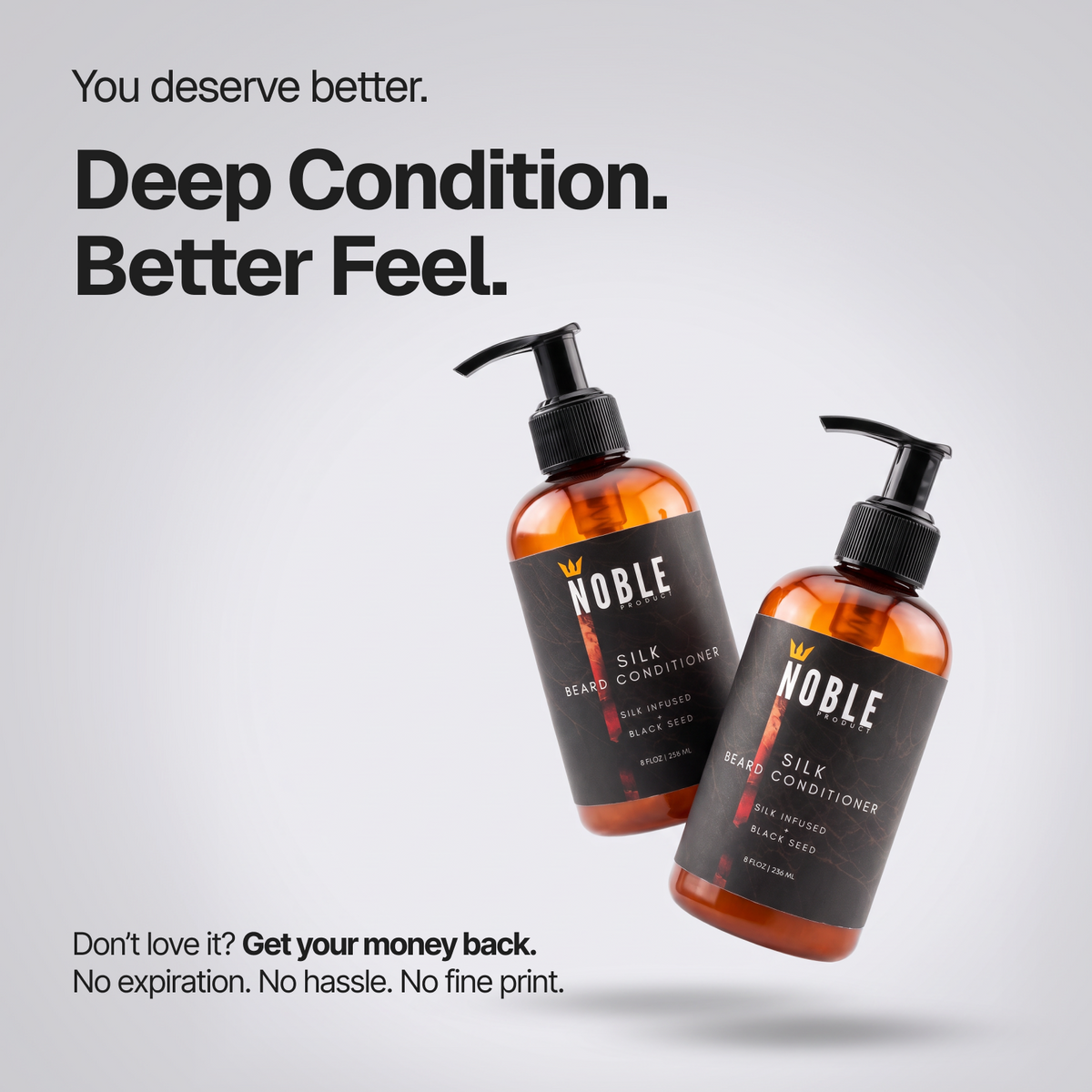 Silk-Infused Beard Conditioner | Deep Conditioning | Silk Amino Acids | 8 oz