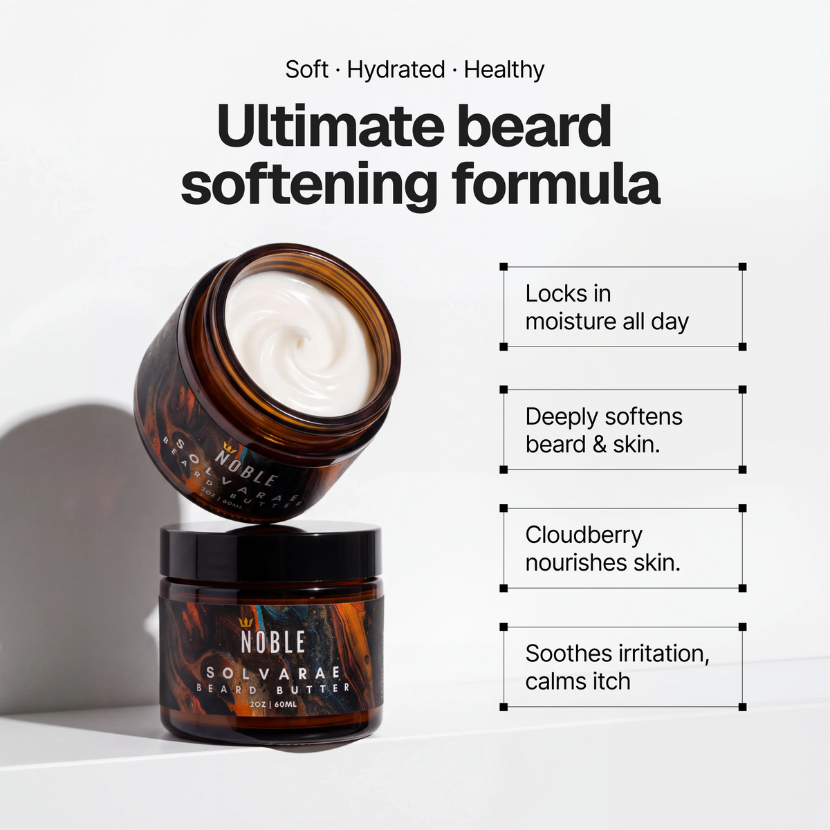 Solvarae Beard Butter product detail graphic | Noble Product Co.