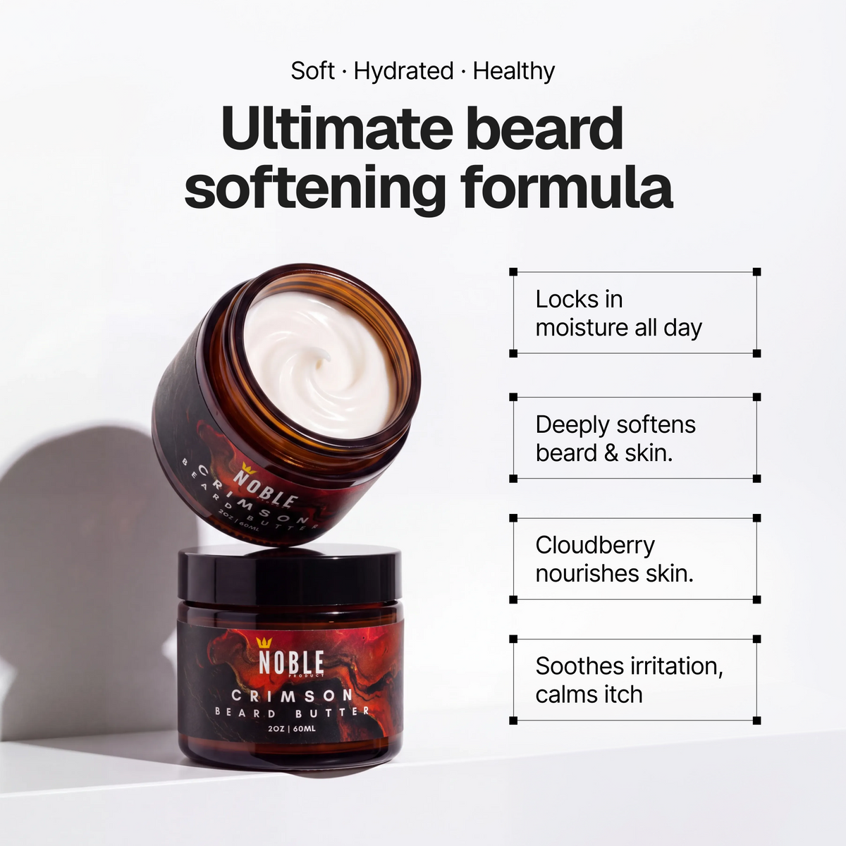 Crimson Beard Butter product detail graphic | Noble Product Co.