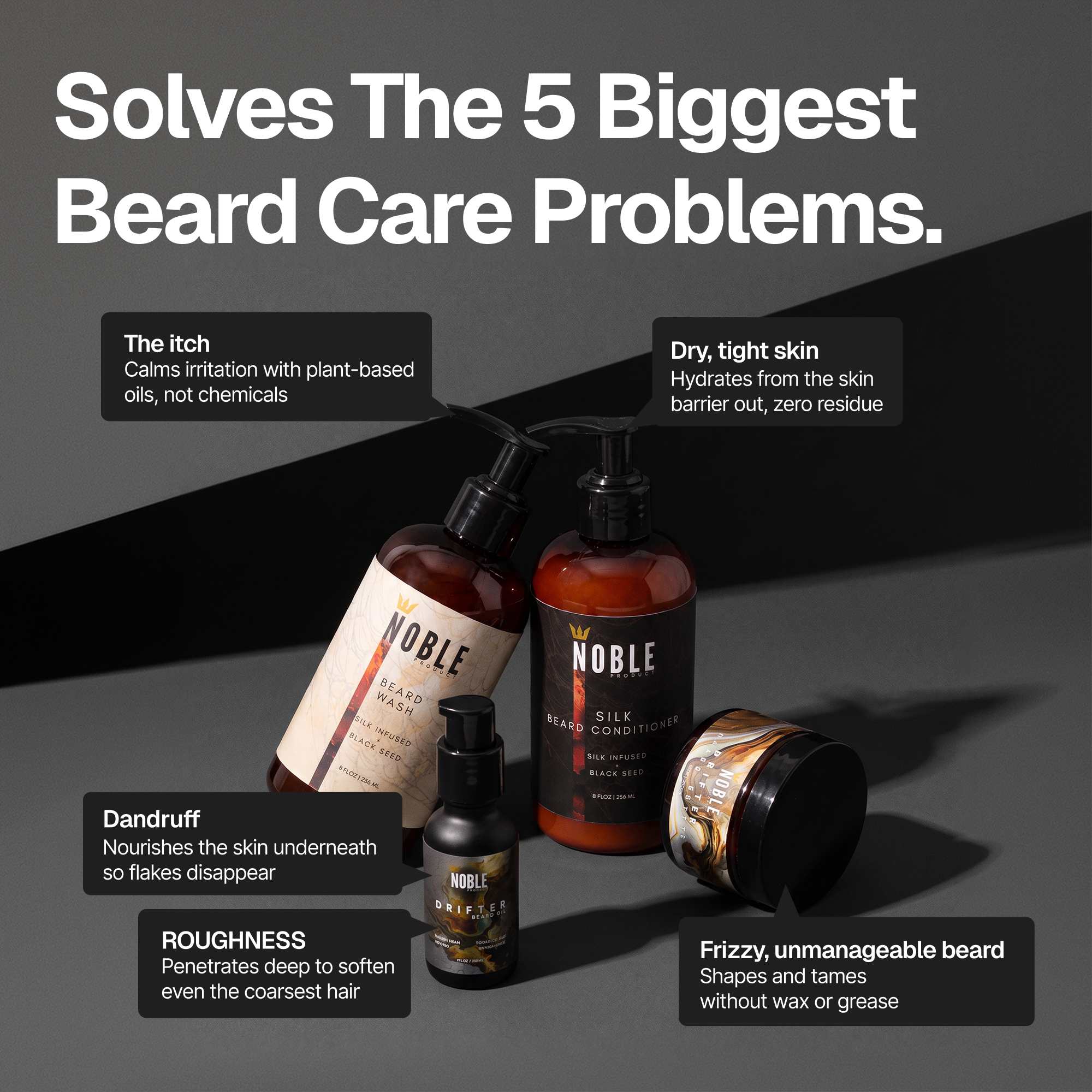 Drifter Fall Beard Care Collection | Butter, Combo or Full System | Vanilla Bean, Tobacco Flower & Ginger Spice