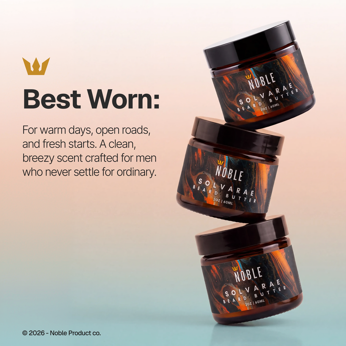 Solvarae Beard Butter formula and care information | Noble Product Co.