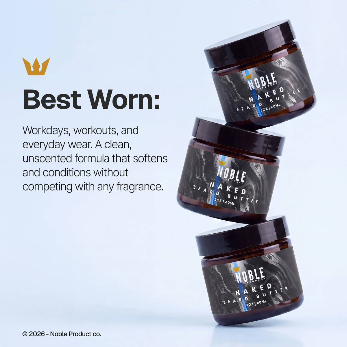 Naked Beard Butter | Daily Hydration | Fragrance-Free | 2 oz