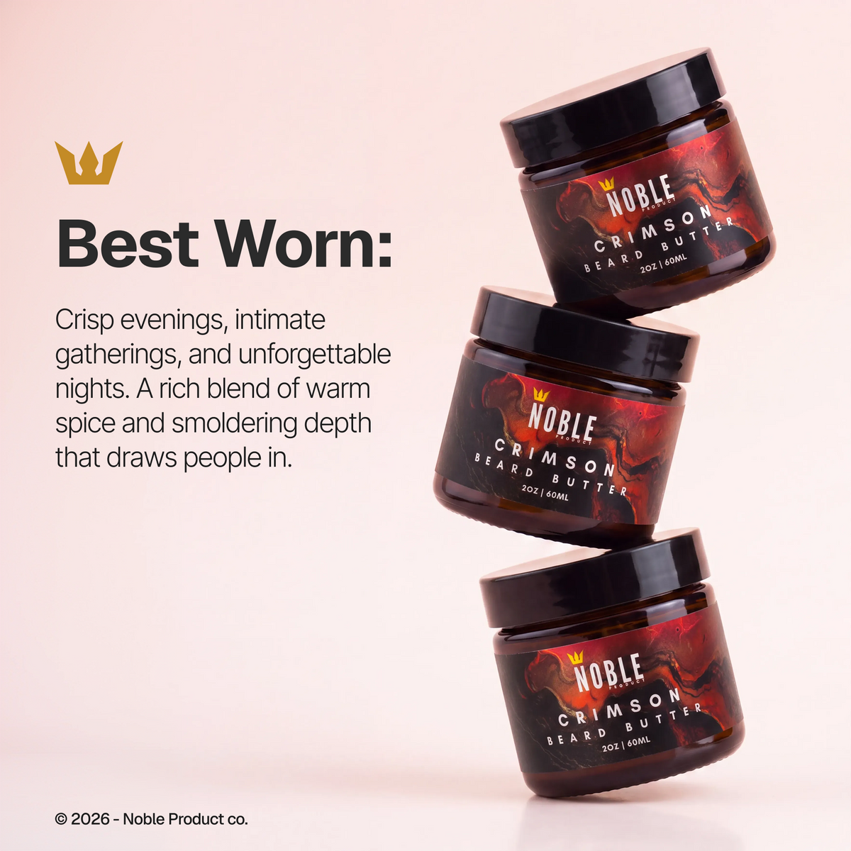 Crimson Beard Butter formula and care information | Noble Product Co.