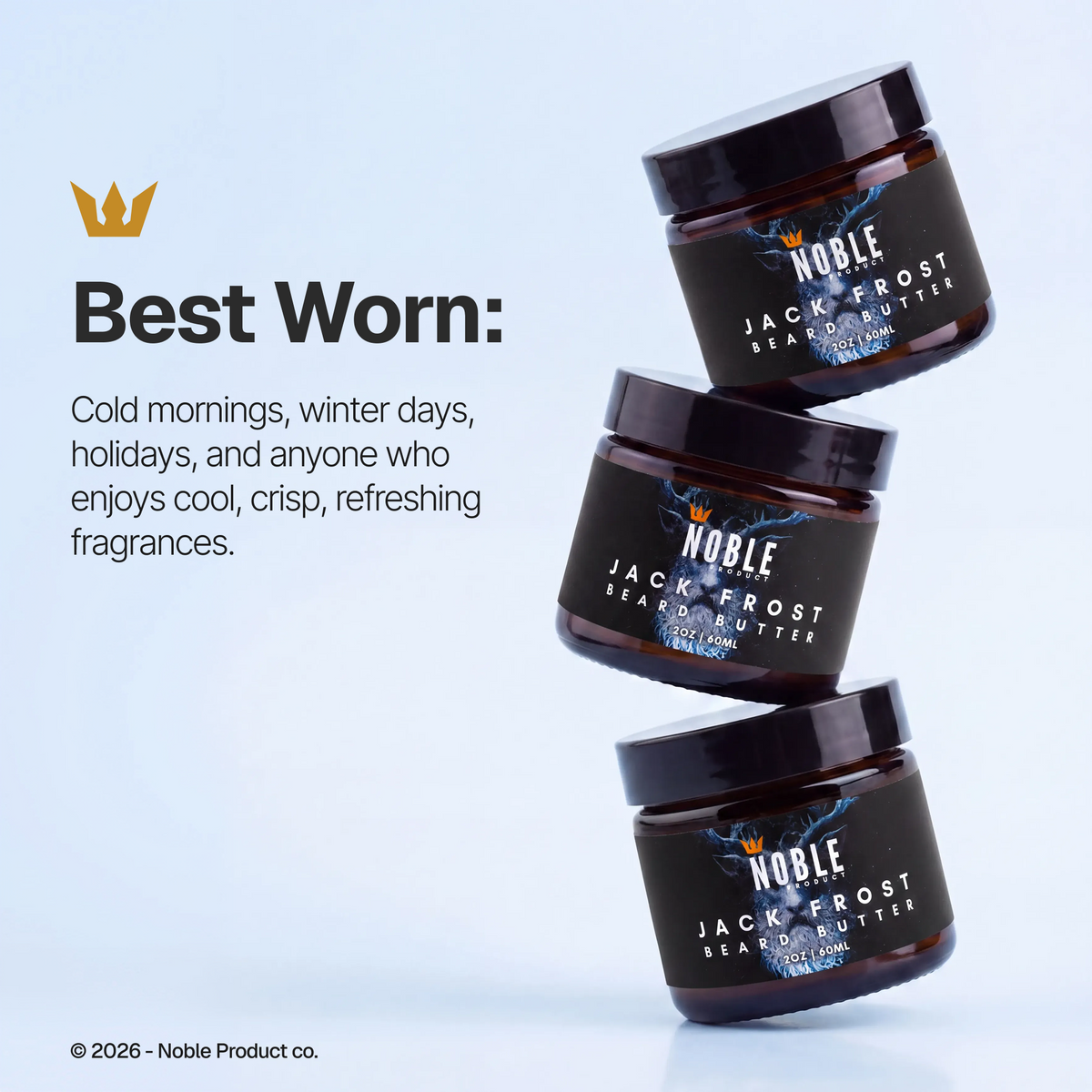 Jack Frost Beard Butter formula and care information | Noble Product Co.