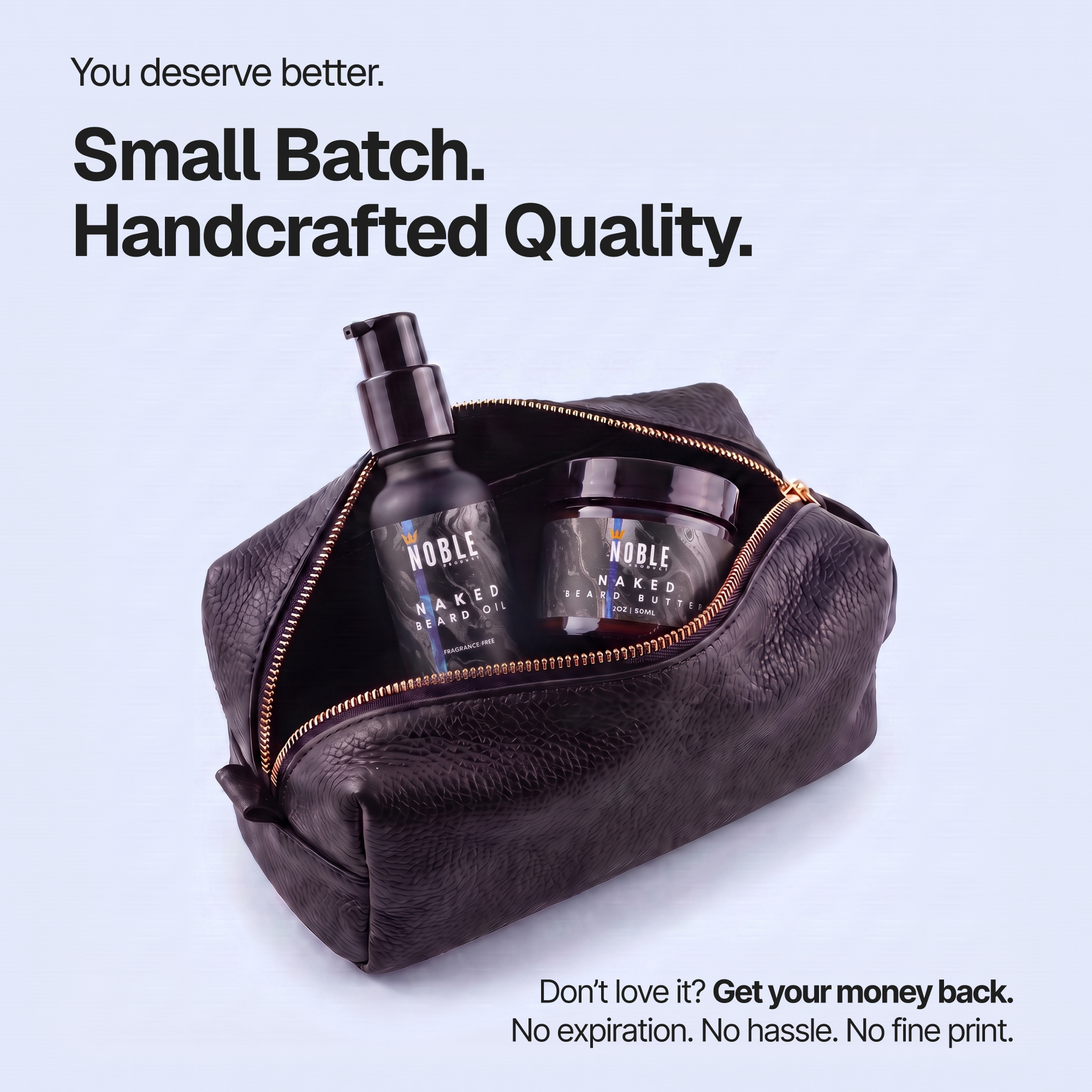Naked Beard Care Combo | Sensitive Skin | Fragrance-Free | Butter & Oil Set