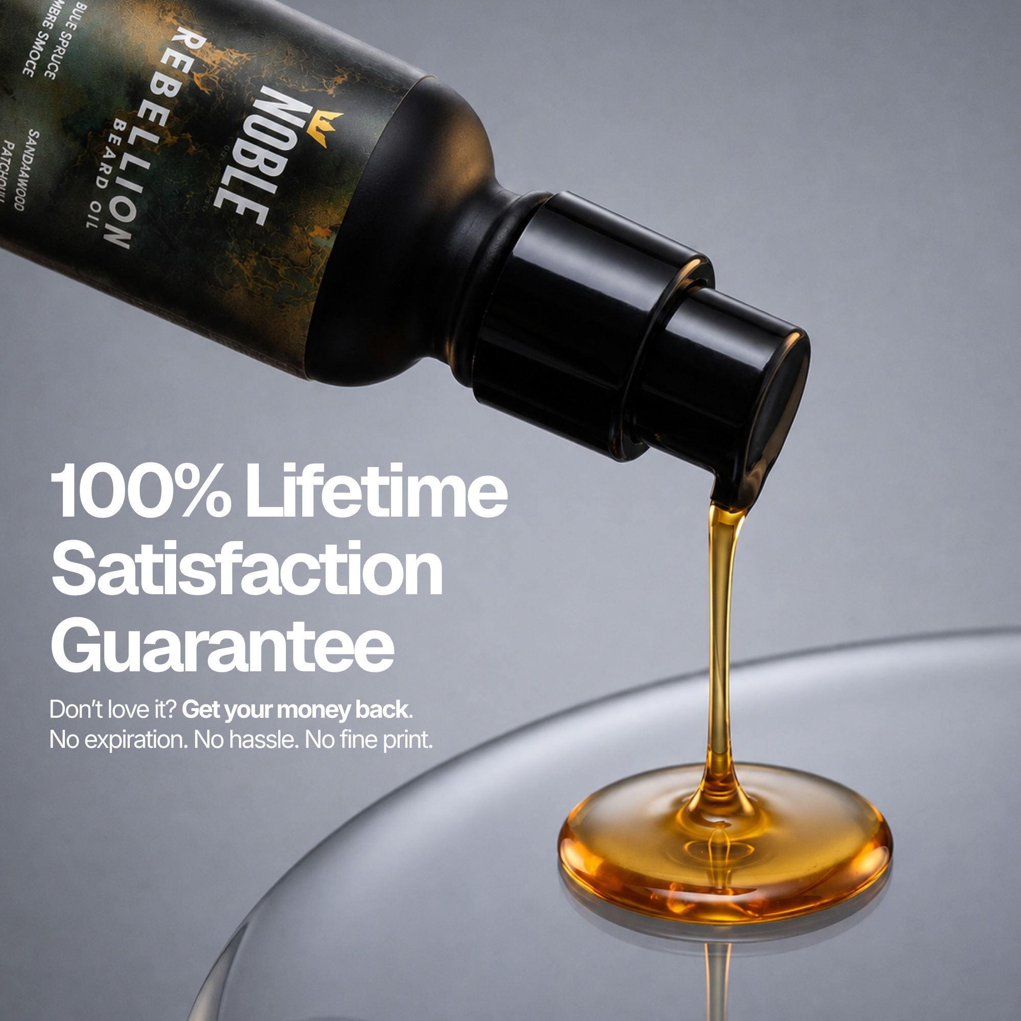Rebellion Beard Oil | Lightweight Hydration | Blue Spruce & Amber Smoke | 1 oz