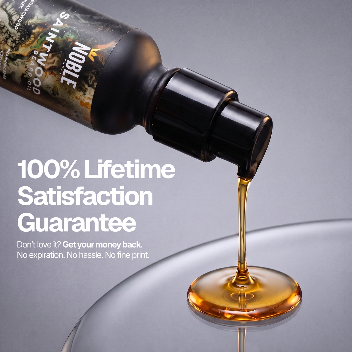 Saintwood Beard Oil | Lightweight Hydration | Guaiac Wood & Frankincense | 1 oz