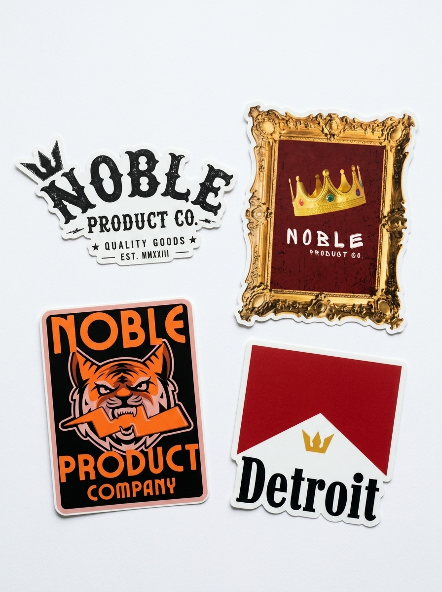 NOBLE PRODUCT CO. STICKER PACK | 4 PREMIUM MATTE VINYL STICKERS